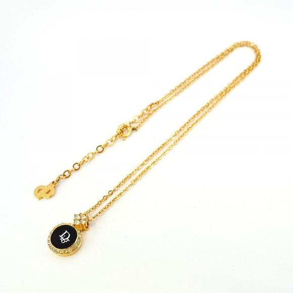 Dior Logo Gold Gold Plated necklace - Picture 1 of 7